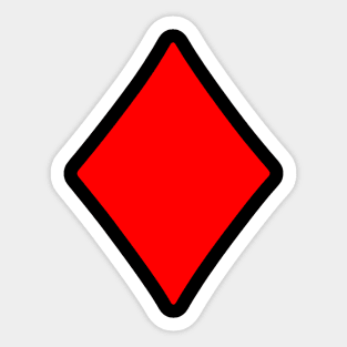Minimal Diamond Card Symbol (Only Front Print) Sticker